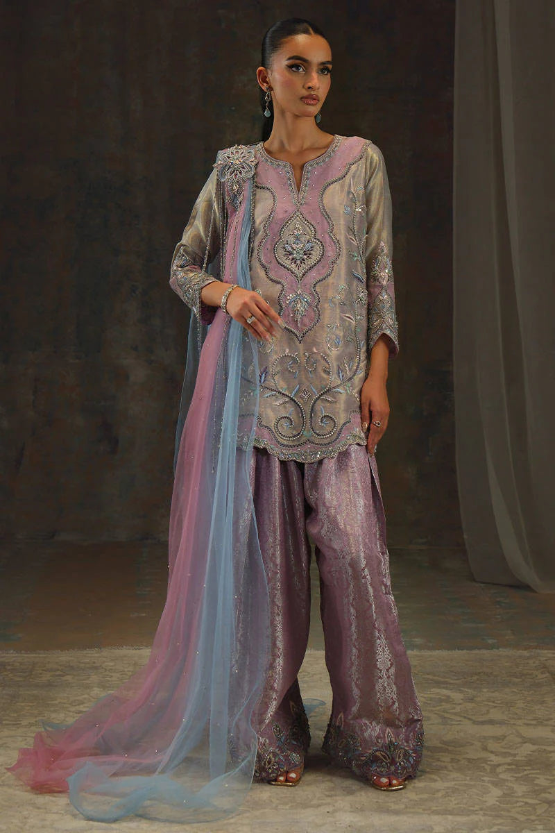 MOONSTONE SHIRT WITH FARSHI SHALWAR | FARIDA HASAN