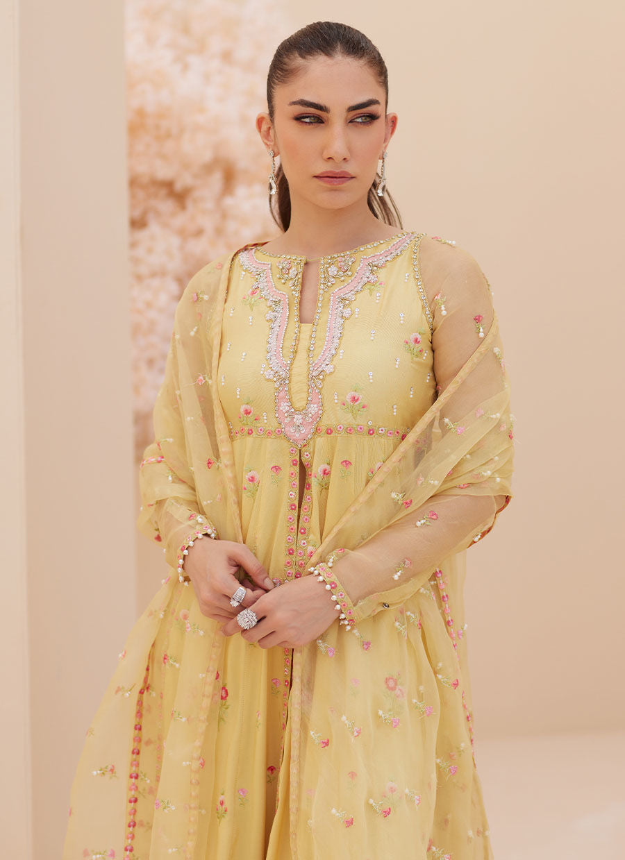 BUTTERCUP SILK KALIDAAR AND DUPATTA | PRET | FARAH TALIB AZIZ