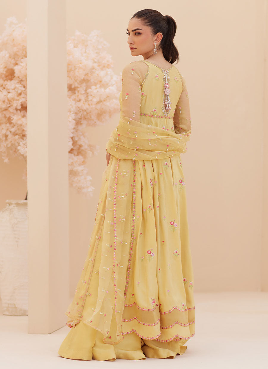BUTTERCUP SILK KALIDAAR AND DUPATTA | PRET | FARAH TALIB AZIZ
