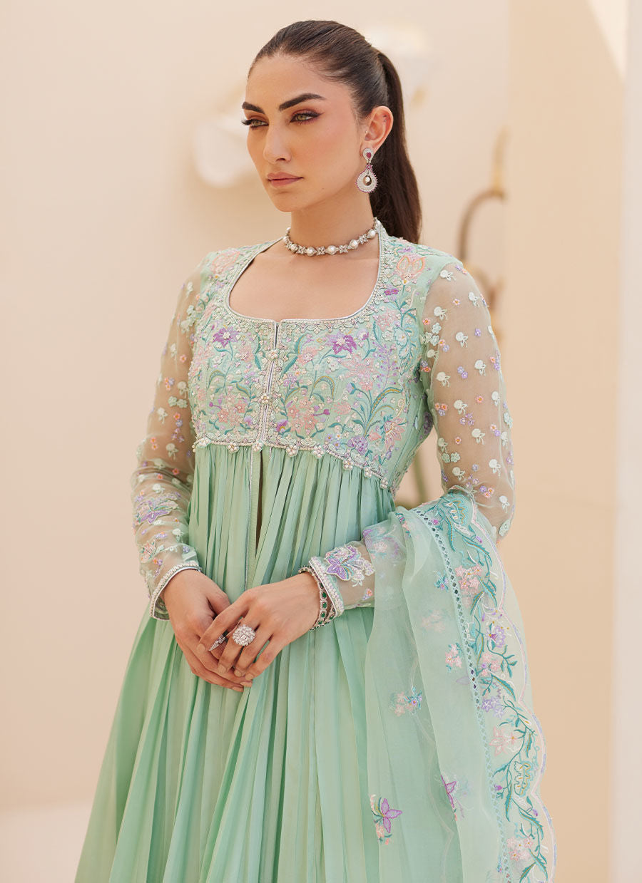 FREYA AQUA KALIDAAR AND DUPATTA | PRET | FARAH TALIB AZIZ