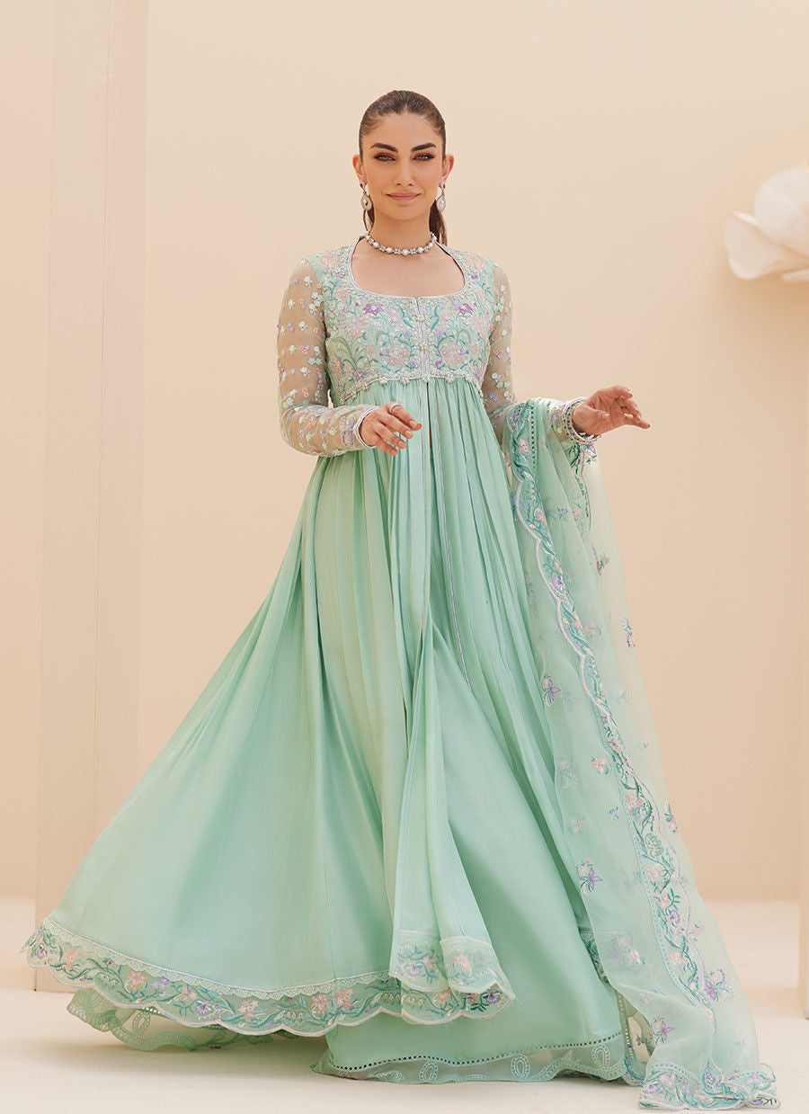 FREYA AQUA KALIDAAR AND DUPATTA | PRET | FARAH TALIB AZIZ