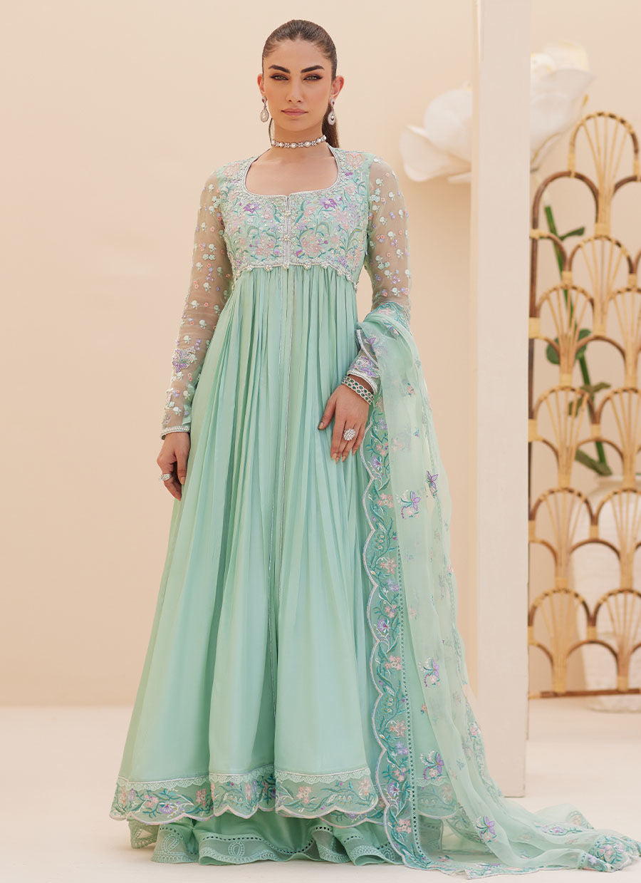 FREYA AQUA KALIDAAR AND DUPATTA | PRET | FARAH TALIB AZIZ