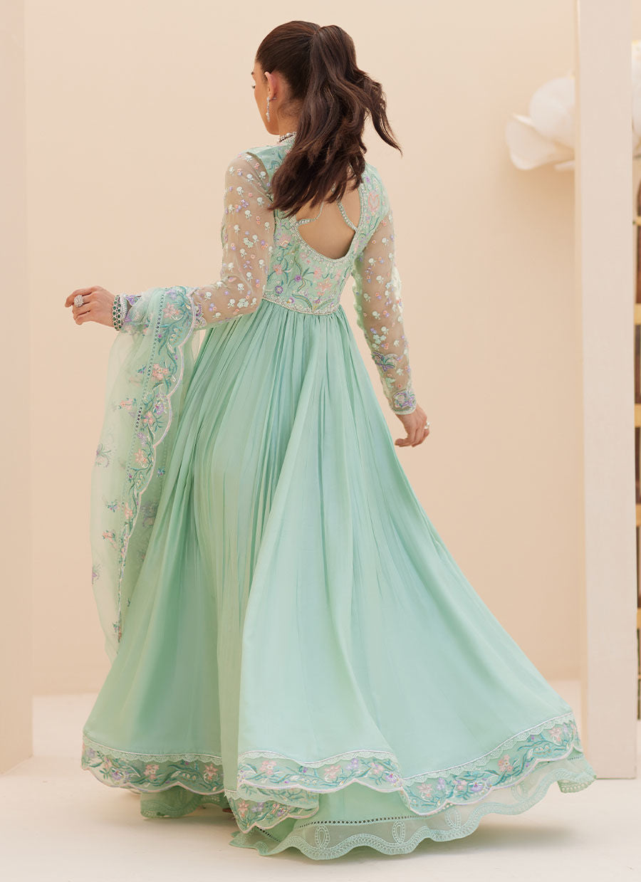FREYA AQUA KALIDAAR AND DUPATTA | PRET | FARAH TALIB AZIZ