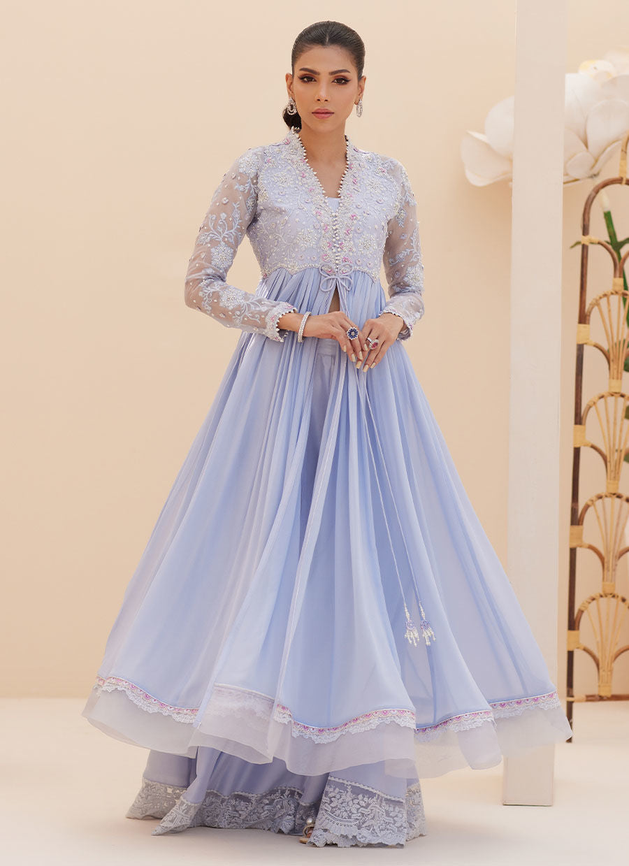 ANTALIA WEDGEWOOD BLUE KALIDAAR | PRET | FARAH TALIB AZIZ