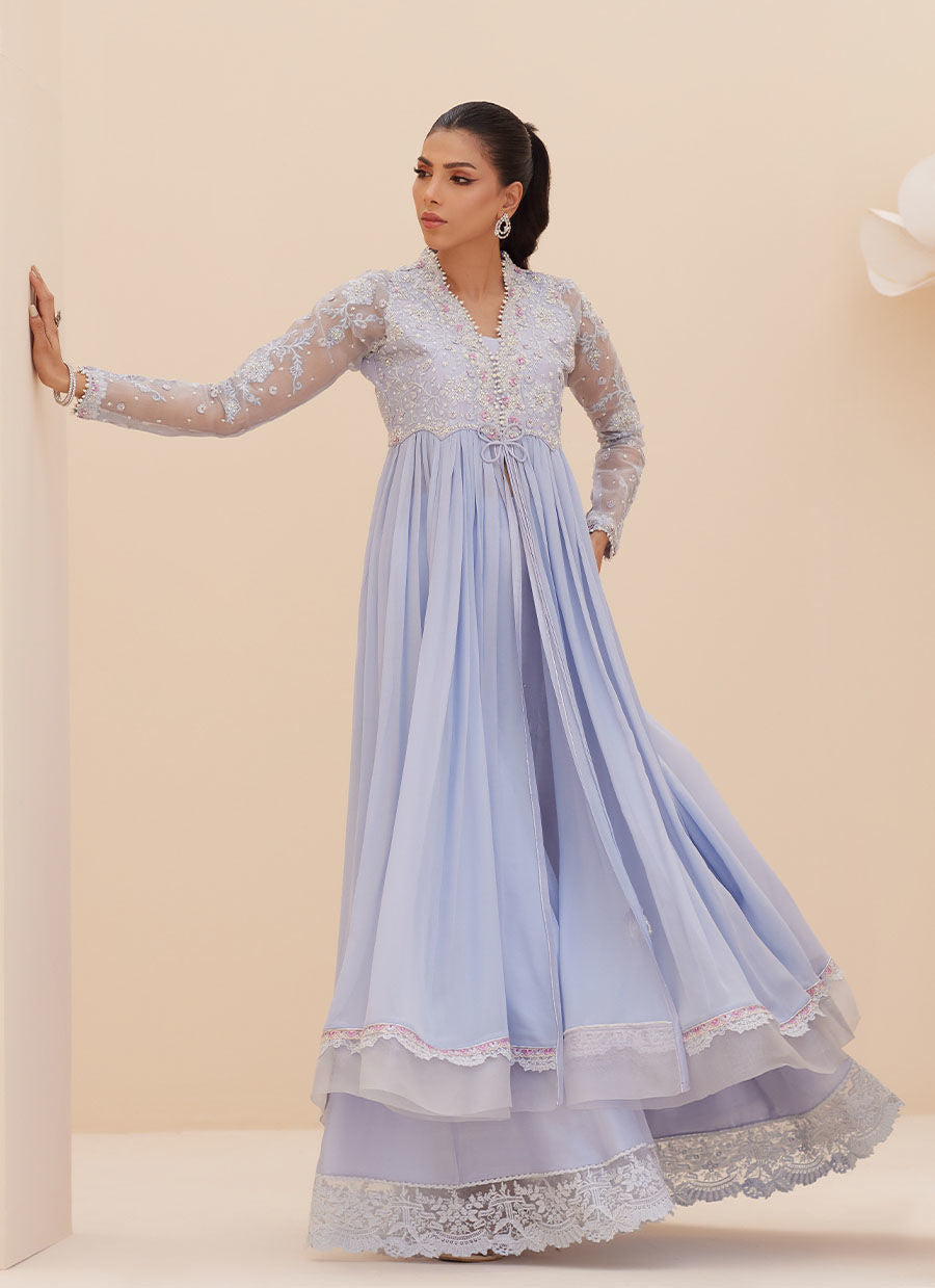 ANTALIA WEDGEWOOD BLUE KALIDAAR | PRET | FARAH TALIB AZIZ