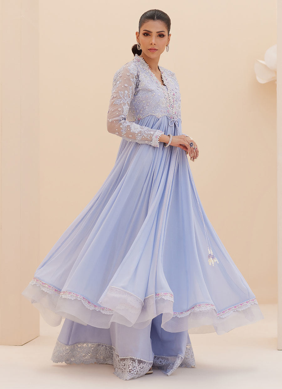 ANTALIA WEDGEWOOD BLUE KALIDAAR | PRET | FARAH TALIB AZIZ