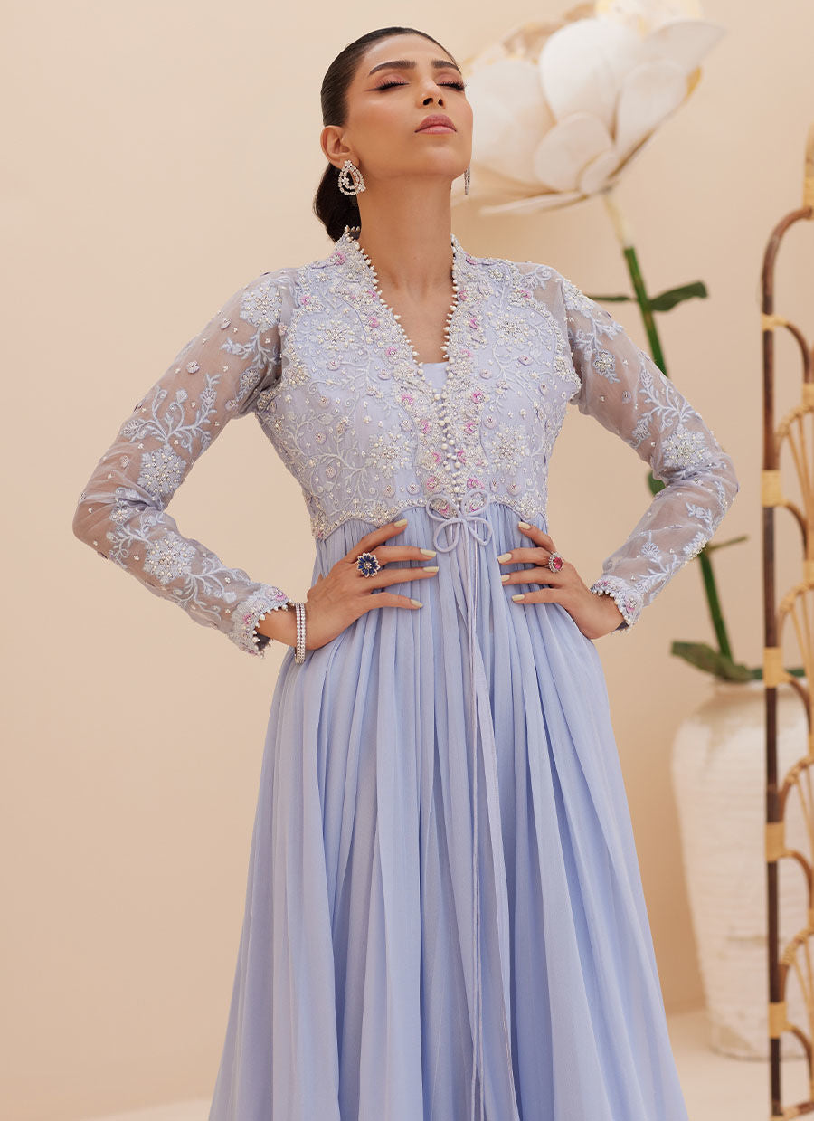 ANTALIA WEDGEWOOD BLUE KALIDAAR | PRET | FARAH TALIB AZIZ
