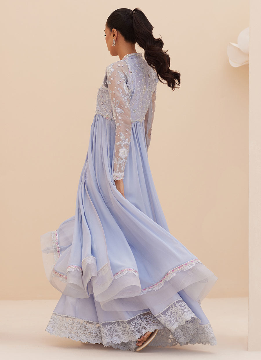 ANTALIA WEDGEWOOD BLUE KALIDAAR | PRET | FARAH TALIB AZIZ
