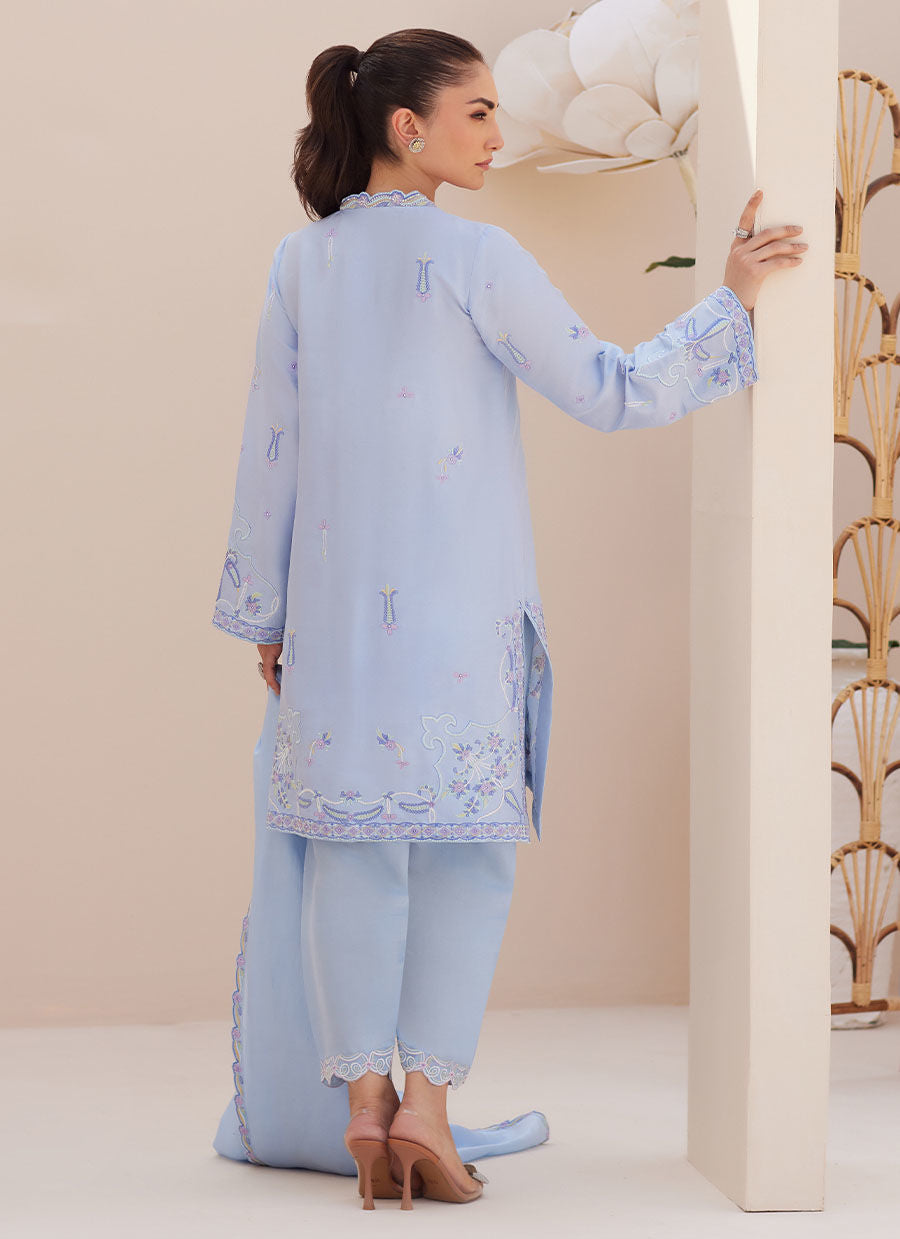BETTIE CORNFLOWER BLUE SHIRT AND DUPATTA | PRET | FARAH TALIB AZIZ
