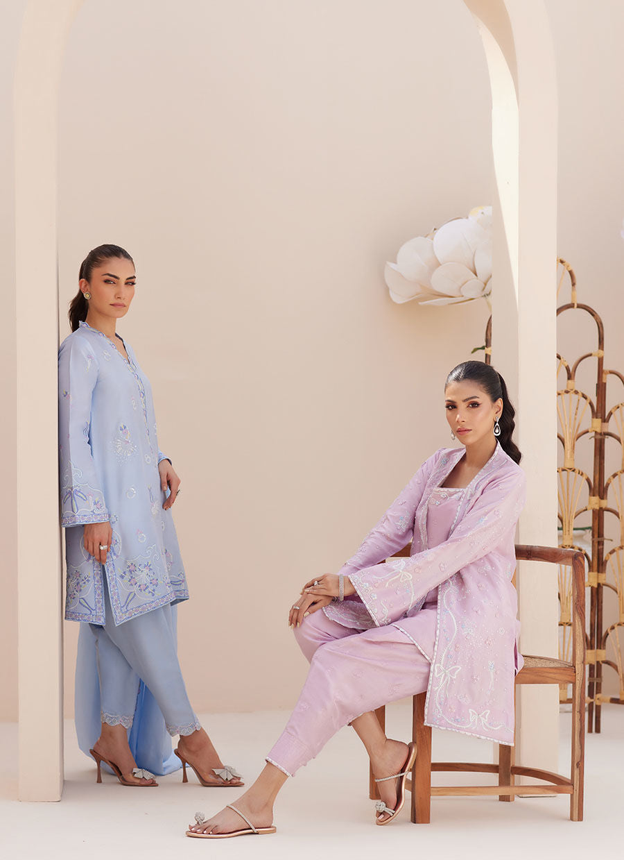 BETTIE CORNFLOWER BLUE SHIRT AND DUPATTA | PRET | FARAH TALIB AZIZ