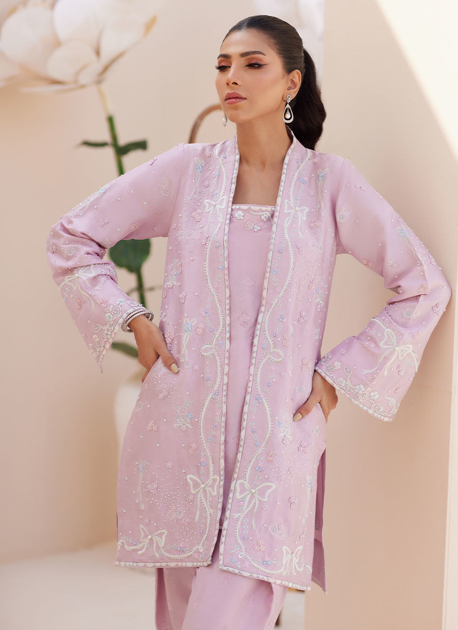 LAYANA LAVENDER JACKET WITH SLIP | PRET | FARAH TALIB AZIZ