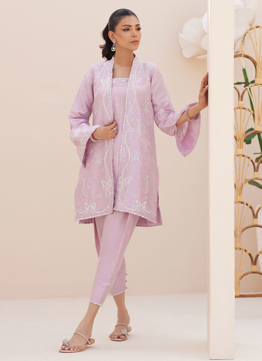 LAYANA LAVENDER JACKET WITH SLIP | PRET | FARAH TALIB AZIZ