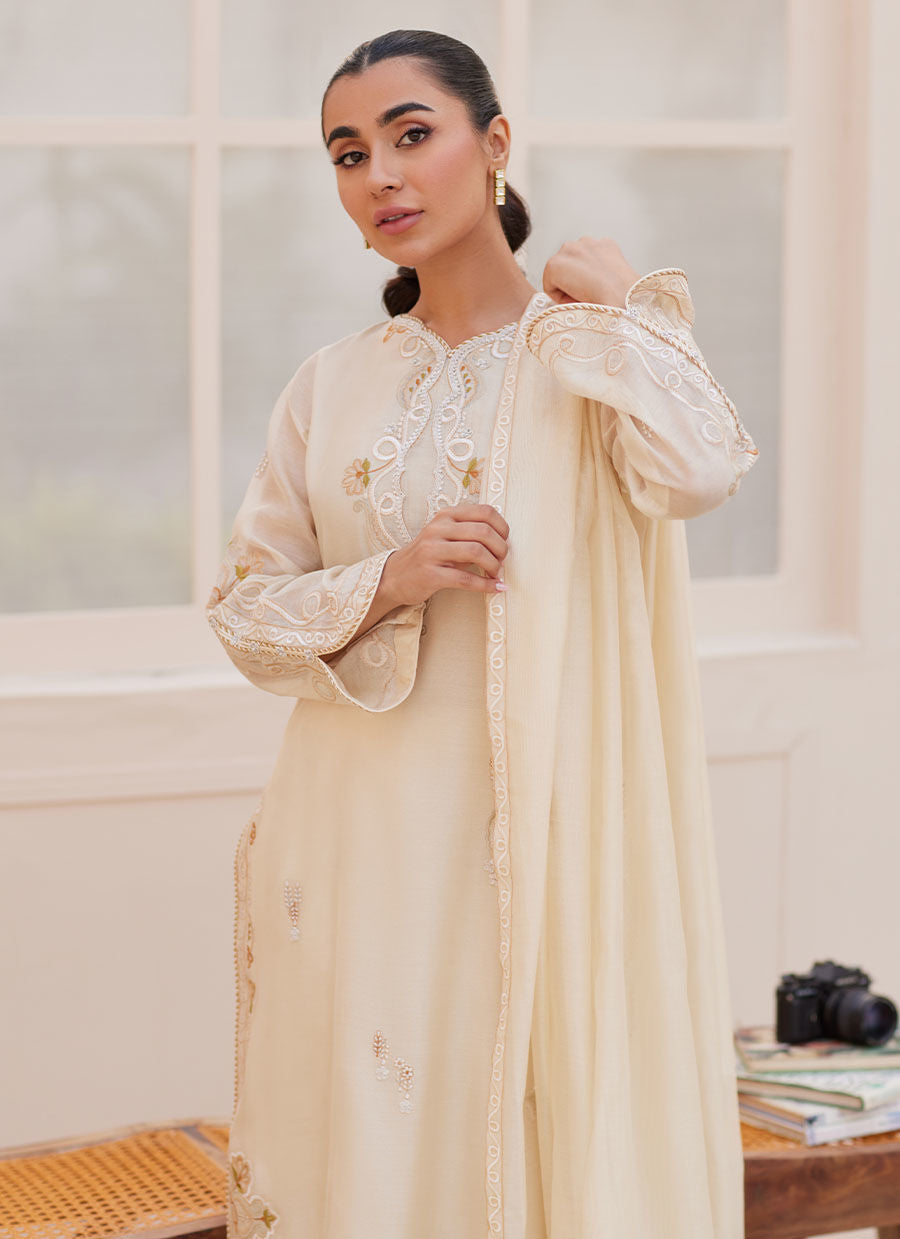 EVRA IVORY SHIRT AND DUPATTA | PRET | FARAH TALIB AZIZ