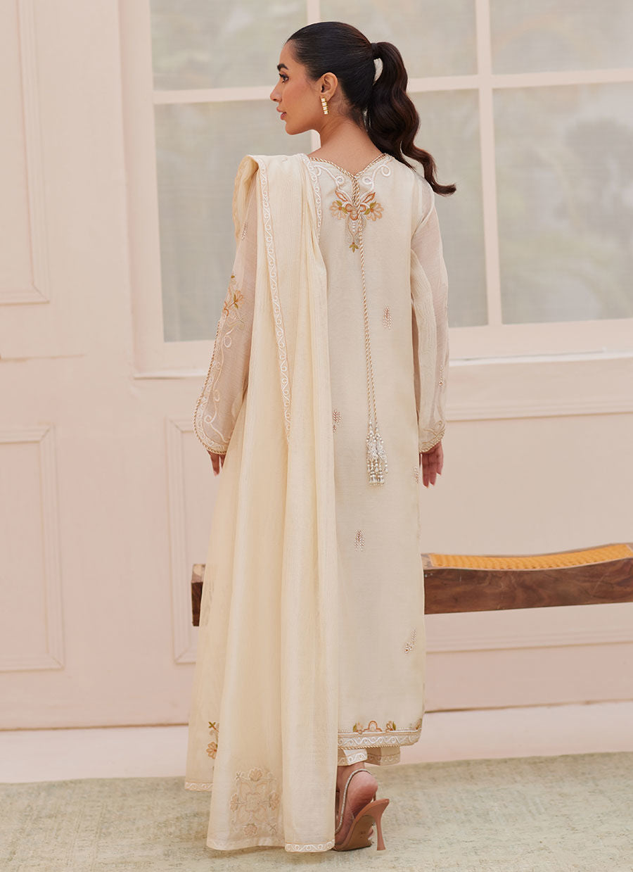 EVRA IVORY SHIRT AND DUPATTA | PRET | FARAH TALIB AZIZ