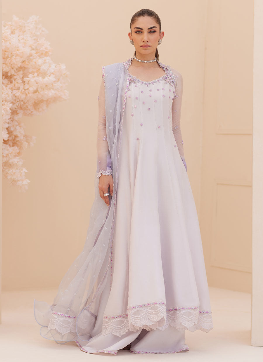 KATNISS SILVER PEARL KALIDAR AND DUPATTA | PRET | FARAH TALIB AZIZ