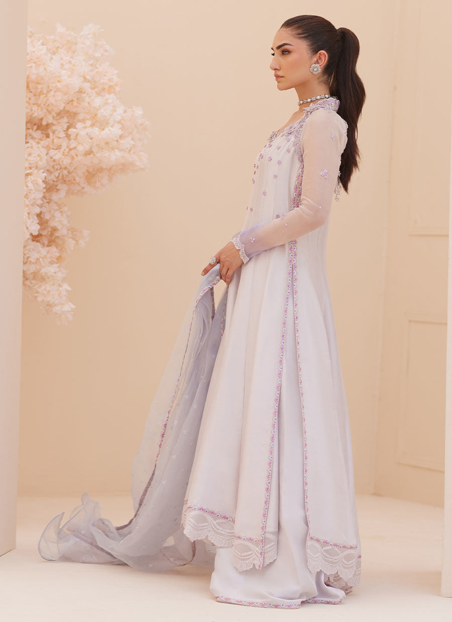 KATNISS SILVER PEARL KALIDAR AND DUPATTA | PRET | FARAH TALIB AZIZ