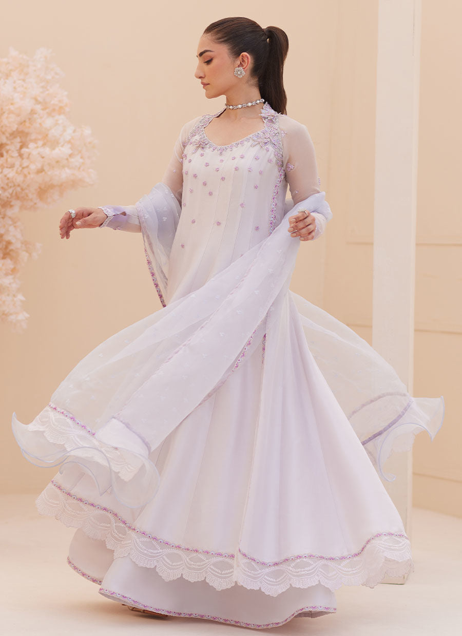 KATNISS SILVER PEARL KALIDAR AND DUPATTA | PRET | FARAH TALIB AZIZ