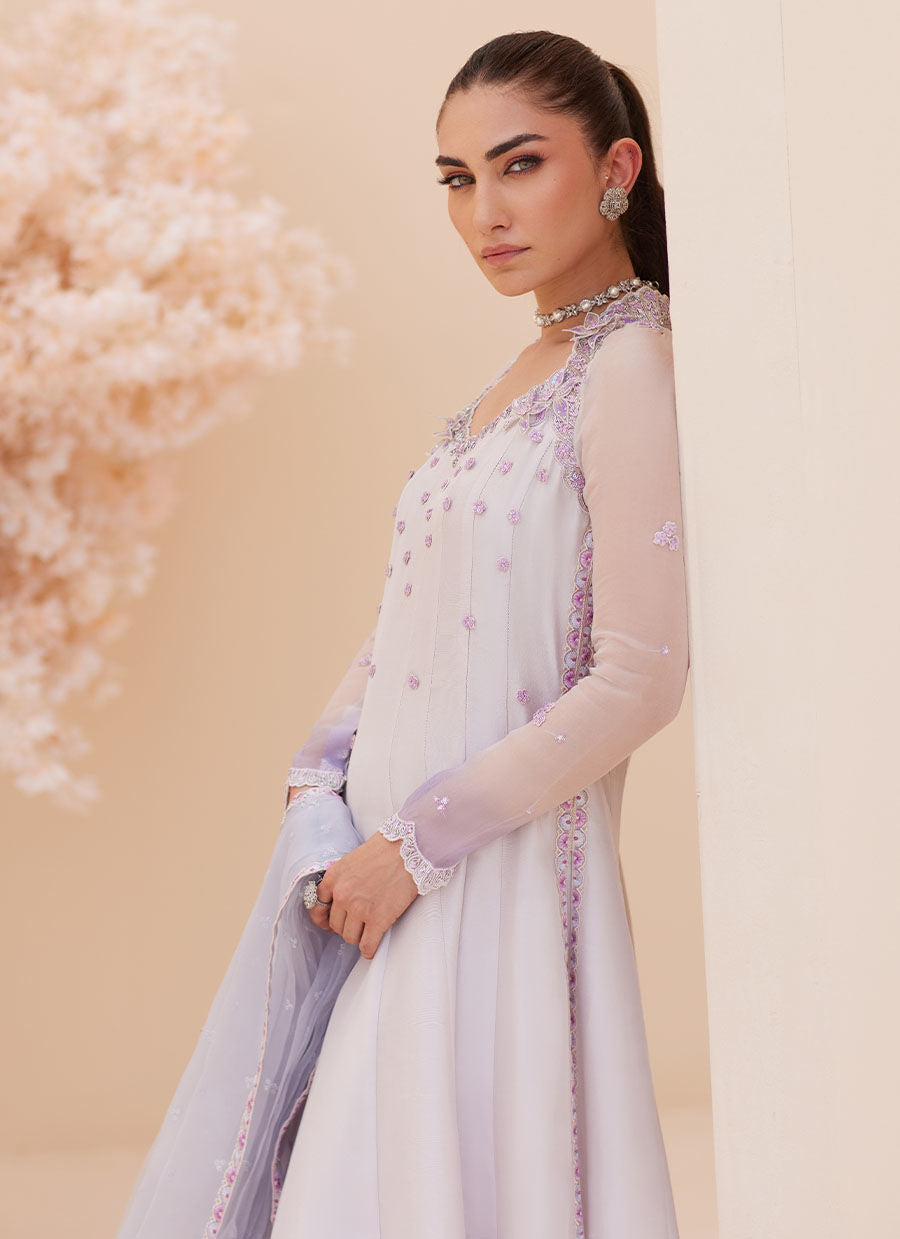 KATNISS SILVER PEARL KALIDAR AND DUPATTA | PRET | FARAH TALIB AZIZ