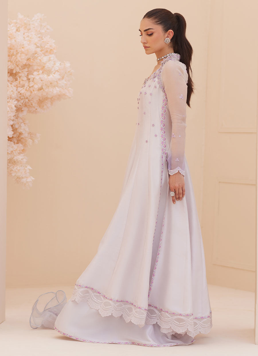 KATNISS SILVER PEARL KALIDAR AND DUPATTA | PRET | FARAH TALIB AZIZ