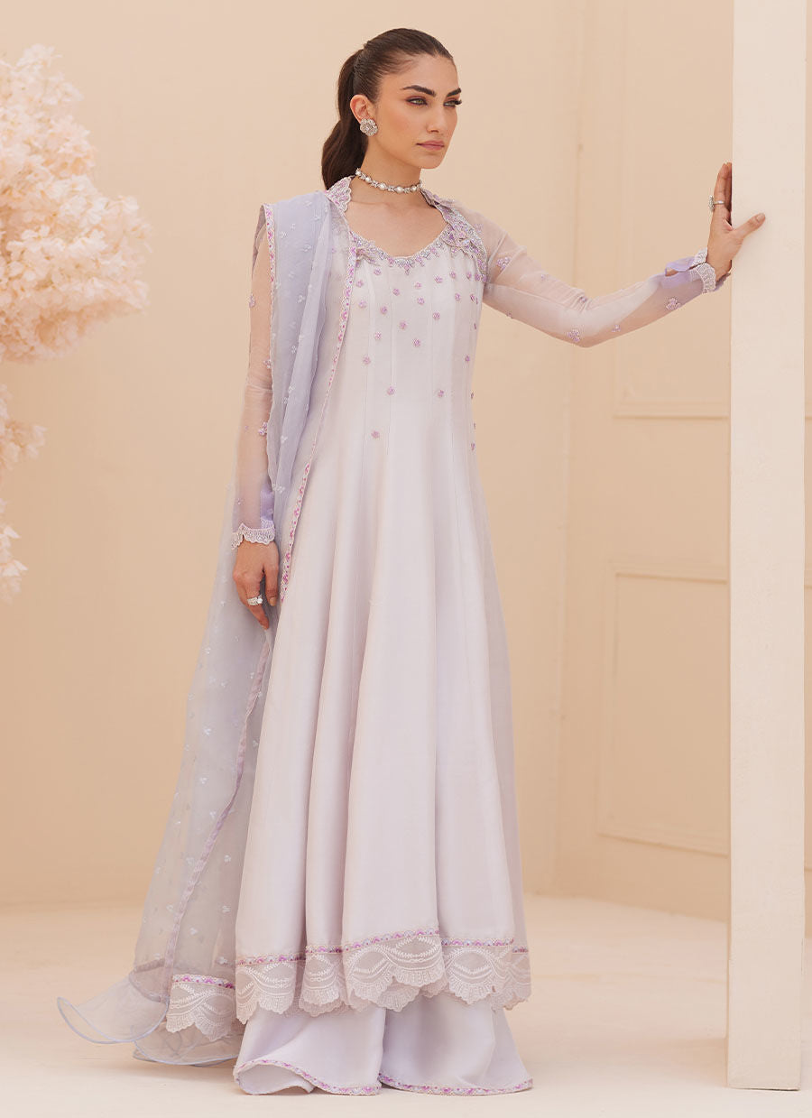 KATNISS SILVER PEARL KALIDAR AND DUPATTA | PRET | FARAH TALIB AZIZ