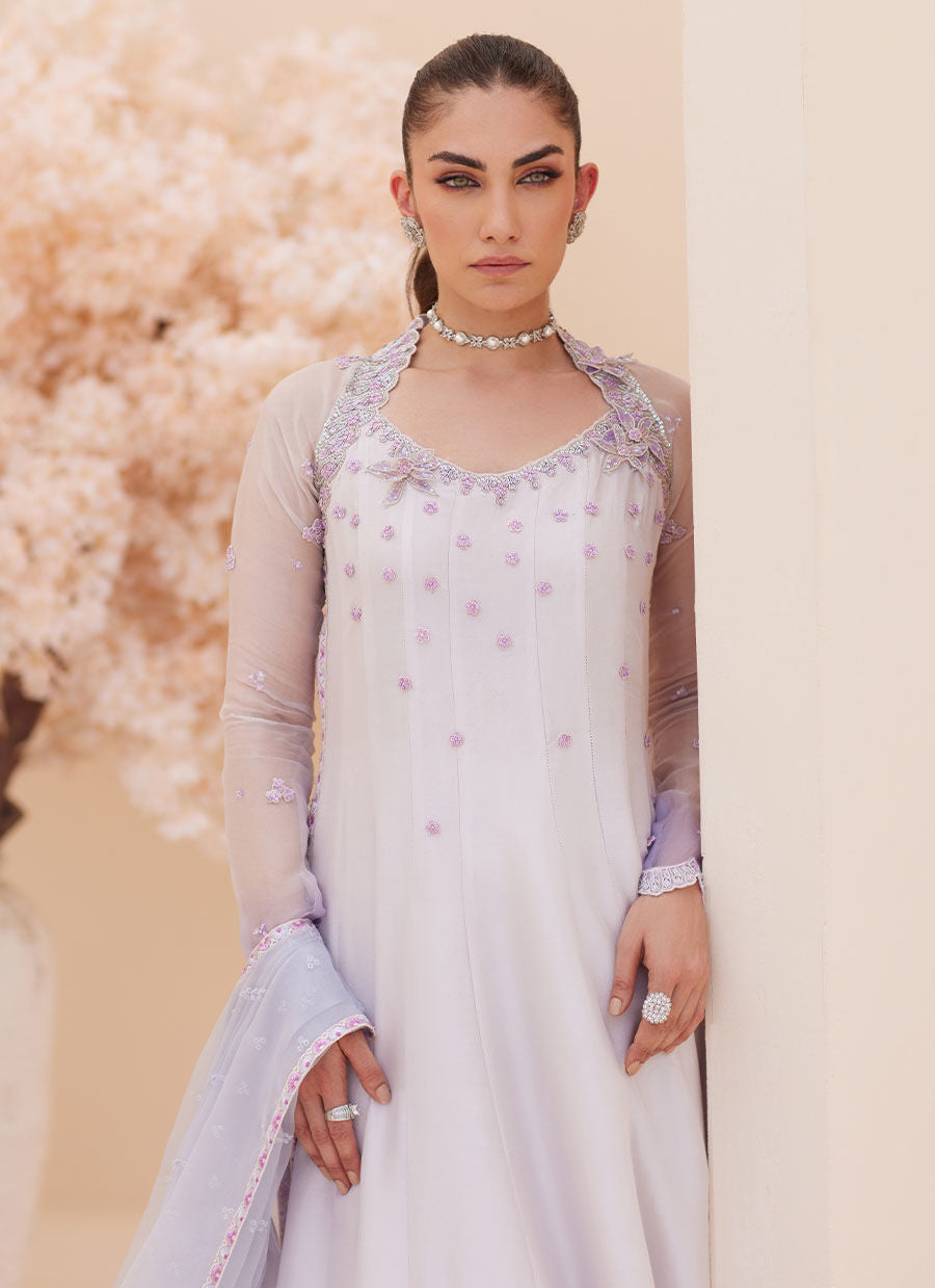 KATNISS SILVER PEARL KALIDAR AND DUPATTA | PRET | FARAH TALIB AZIZ