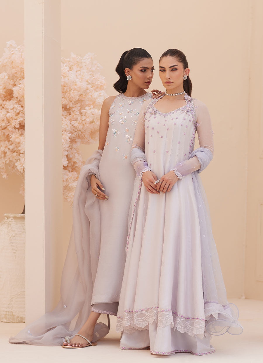 KATNISS SILVER PEARL KALIDAR AND DUPATTA | PRET | FARAH TALIB AZIZ