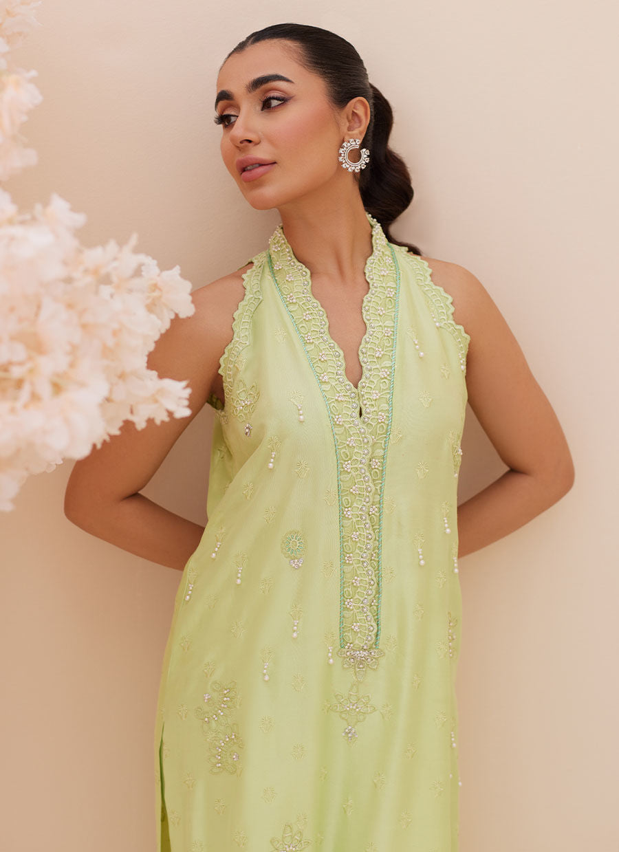 PIA EMBROIDERED RAW SILK SHIRT AND DUPATTA | PRET | FARAH TALIB AZIZ
