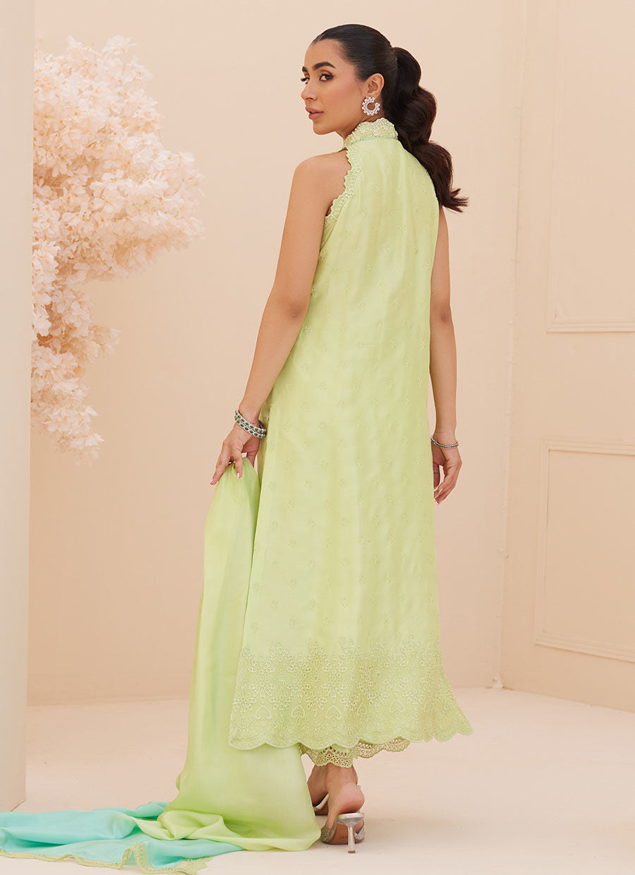 PIA EMBROIDERED RAW SILK SHIRT AND DUPATTA | PRET | FARAH TALIB AZIZ