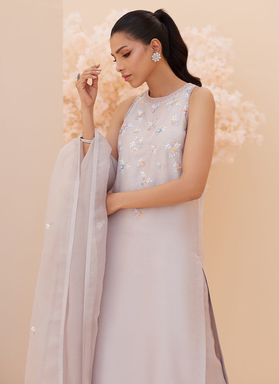 SILVIA SILVER SHIRT AND DUPATTA | PRET | FARAH TALIB AZIZ