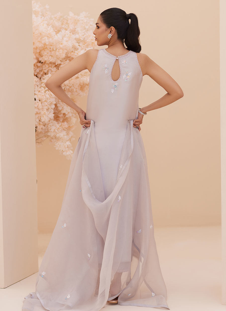 SILVIA SILVER SHIRT AND DUPATTA | PRET | FARAH TALIB AZIZ