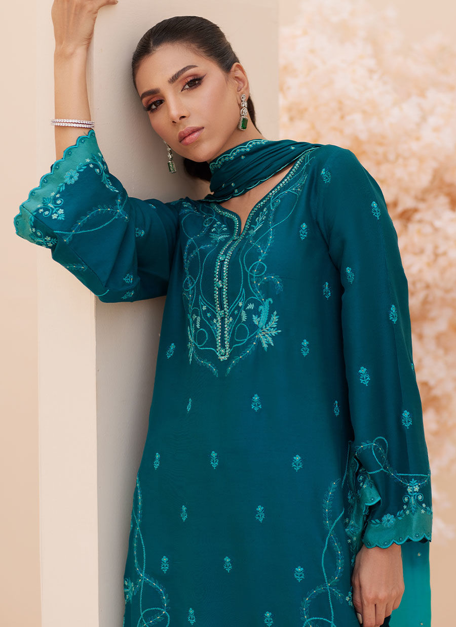 EVEL EMERALD SHIRT AND DUPATTA | PRET | FARAH TALIB AZIZ