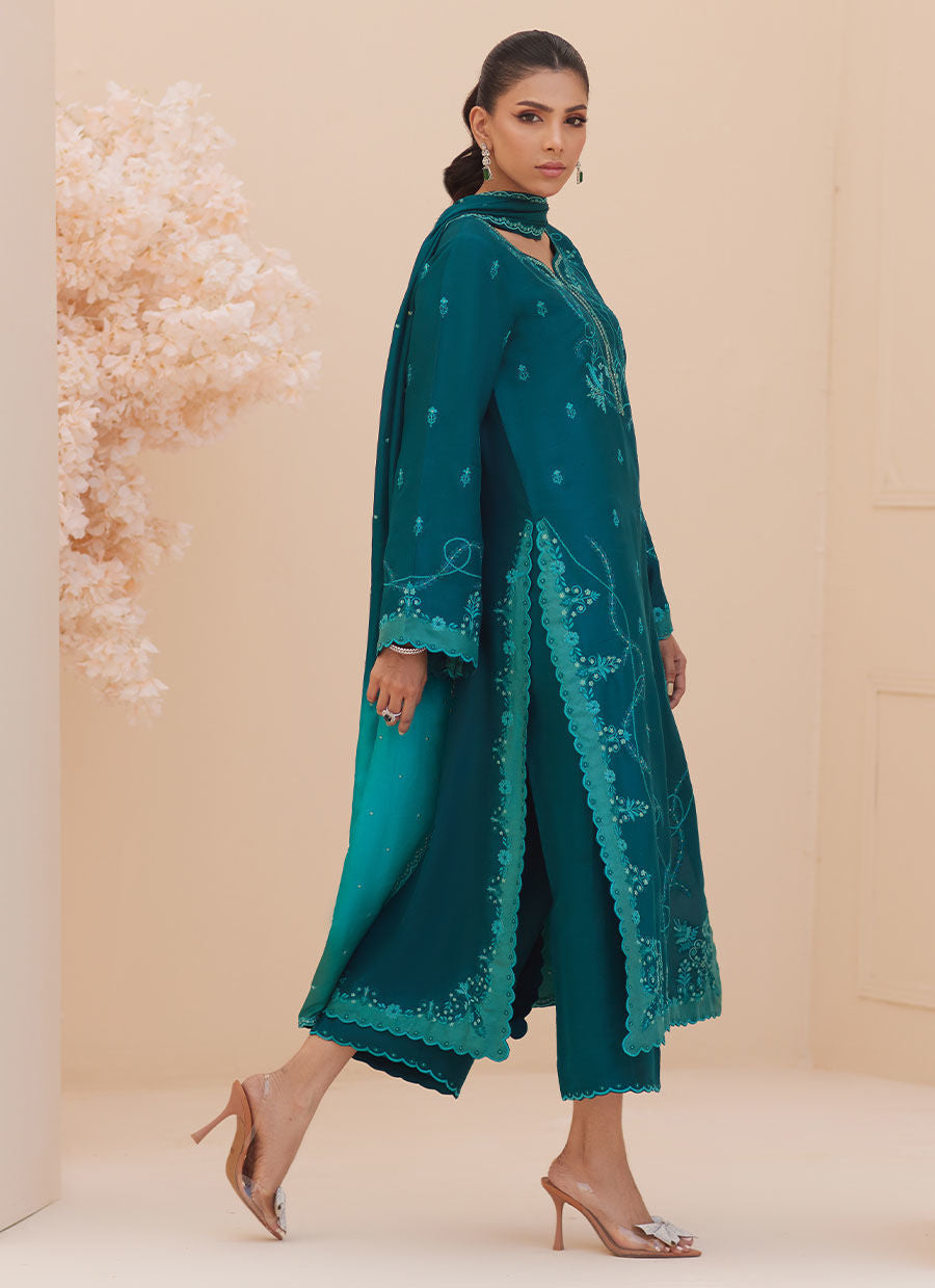 EVEL EMERALD SHIRT AND DUPATTA | PRET | FARAH TALIB AZIZ