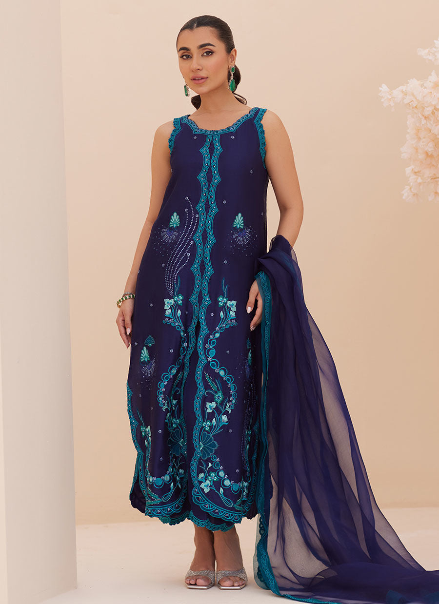 RIO INK SHIRT AND DUPATTA | PRET | FARAH TALIB AZIZ