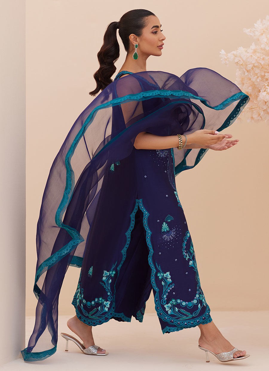 RIO INK SHIRT AND DUPATTA | PRET | FARAH TALIB AZIZ