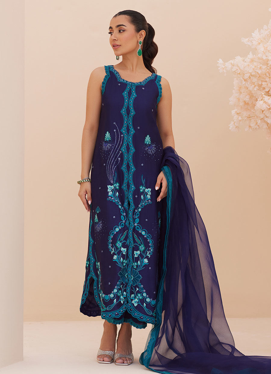RIO INK SHIRT AND DUPATTA | PRET | FARAH TALIB AZIZ