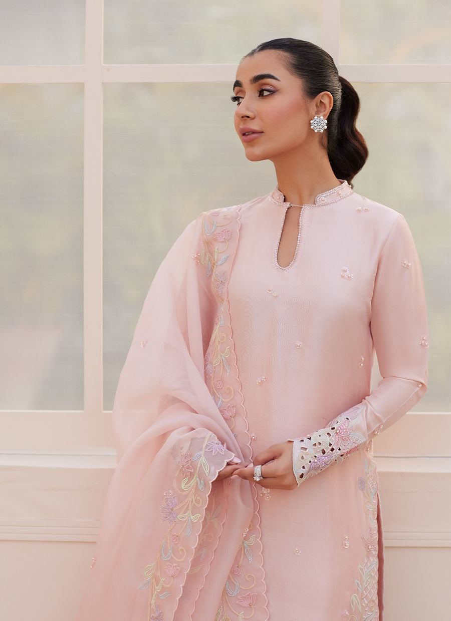 AURORA PASTEL PINK SHIRT AND DUPATTA | PRET | FARAH TALIB AZIZ