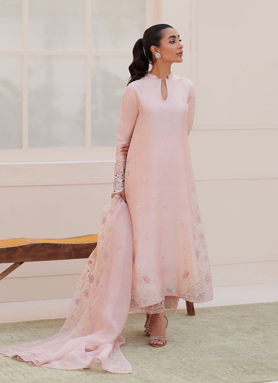 AURORA PASTEL PINK SHIRT AND DUPATTA | PRET | FARAH TALIB AZIZ