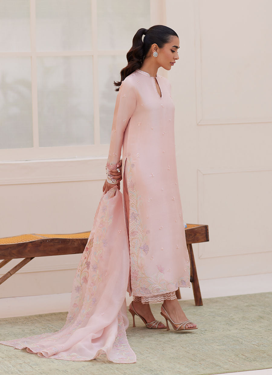 AURORA PASTEL PINK SHIRT AND DUPATTA | PRET | FARAH TALIB AZIZ