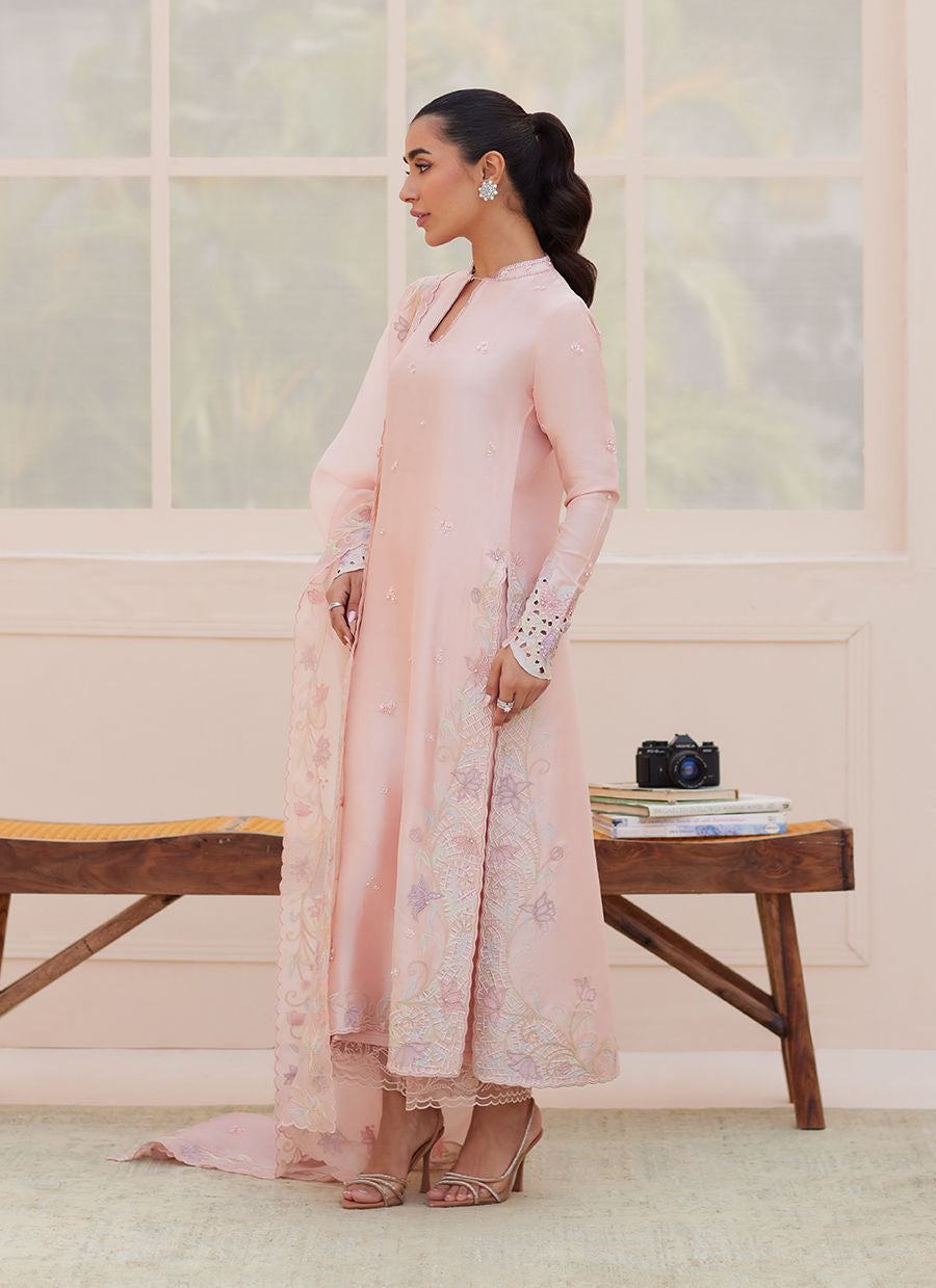 AURORA PASTEL PINK SHIRT AND DUPATTA | PRET | FARAH TALIB AZIZ