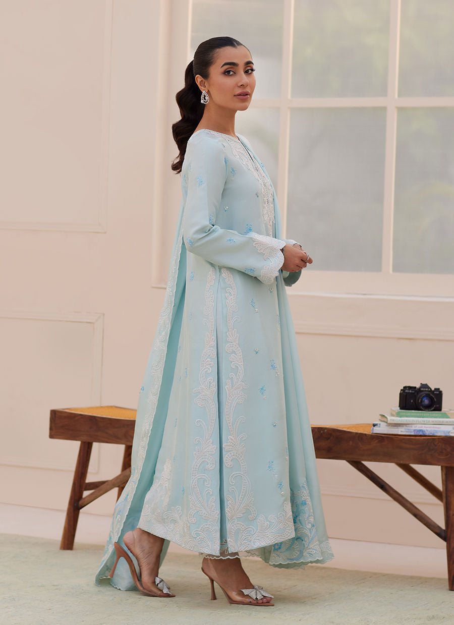 CARLA POWDER BLUE SHIRT AND DUPATTA | PRET | FARAH TALIB AZIZ