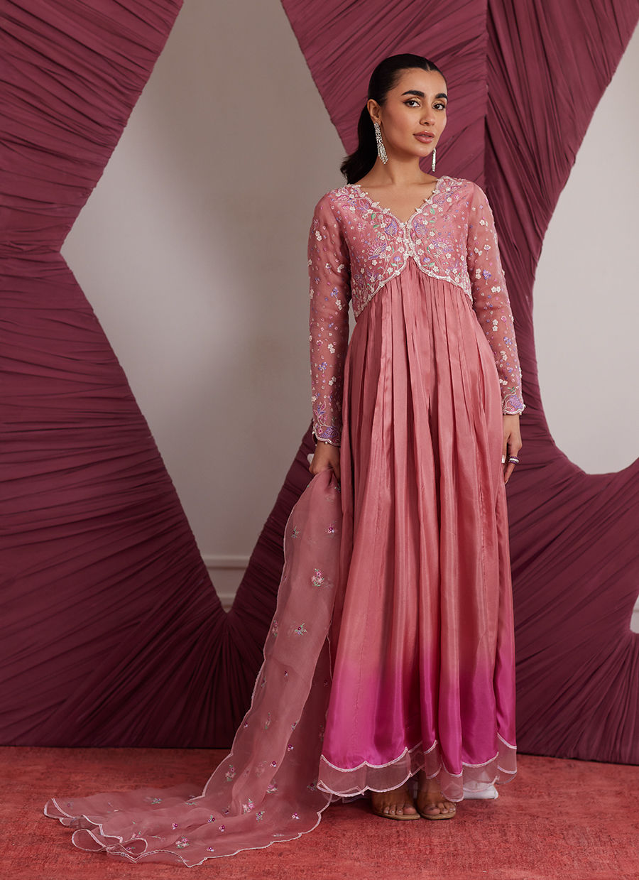 WYLIE WATERMELON KALIDAAR AND DUPATTA | PRET | FARAH TALIB AZIZ
