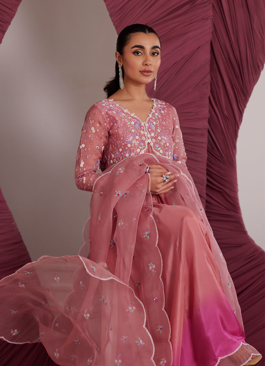 WYLIE WATERMELON KALIDAAR AND DUPATTA | PRET | FARAH TALIB AZIZ