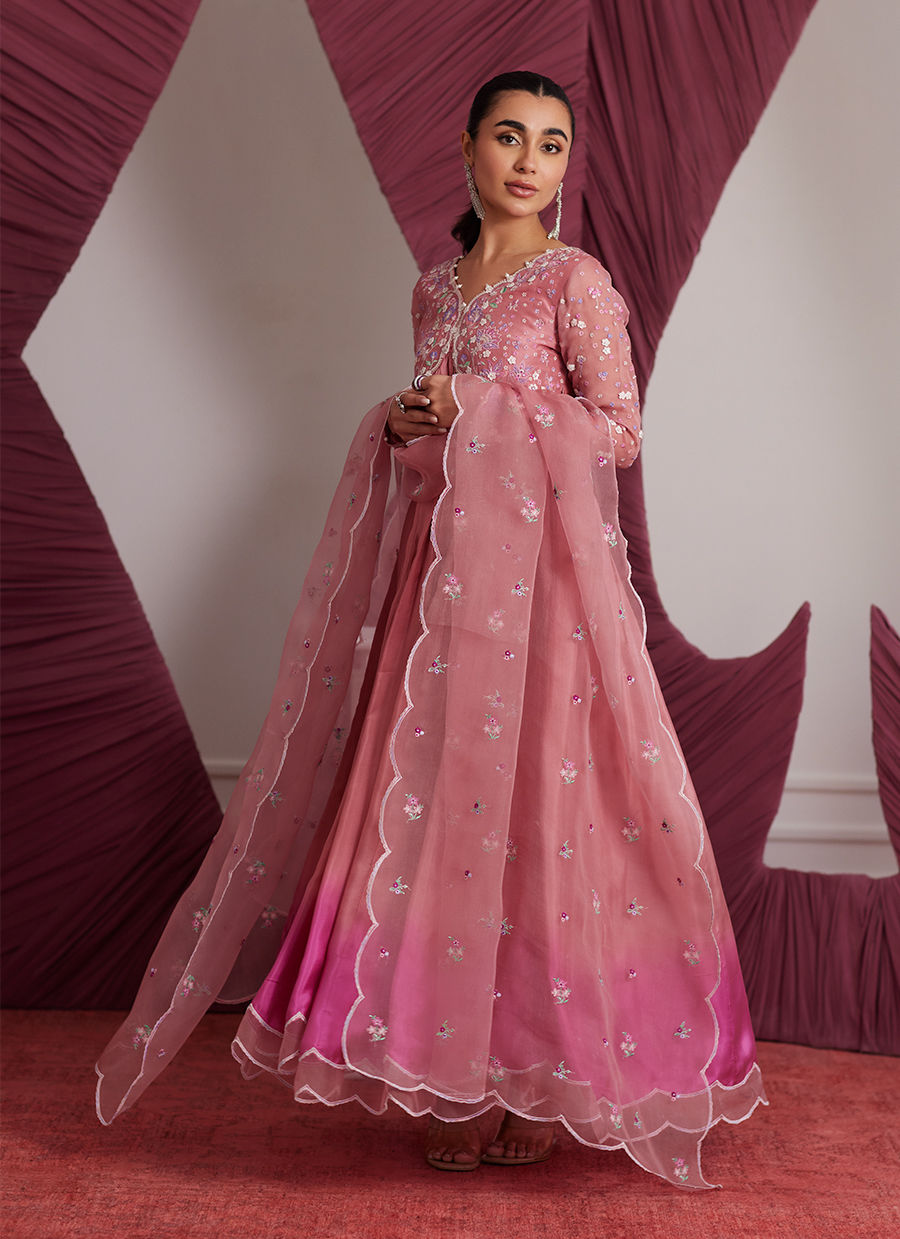 WYLIE WATERMELON KALIDAAR AND DUPATTA | PRET | FARAH TALIB AZIZ
