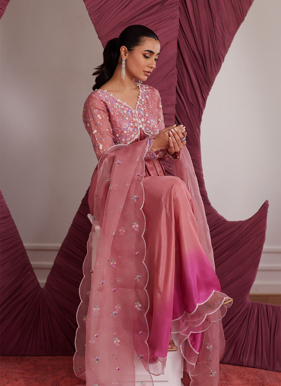 WYLIE WATERMELON KALIDAAR AND DUPATTA | PRET | FARAH TALIB AZIZ