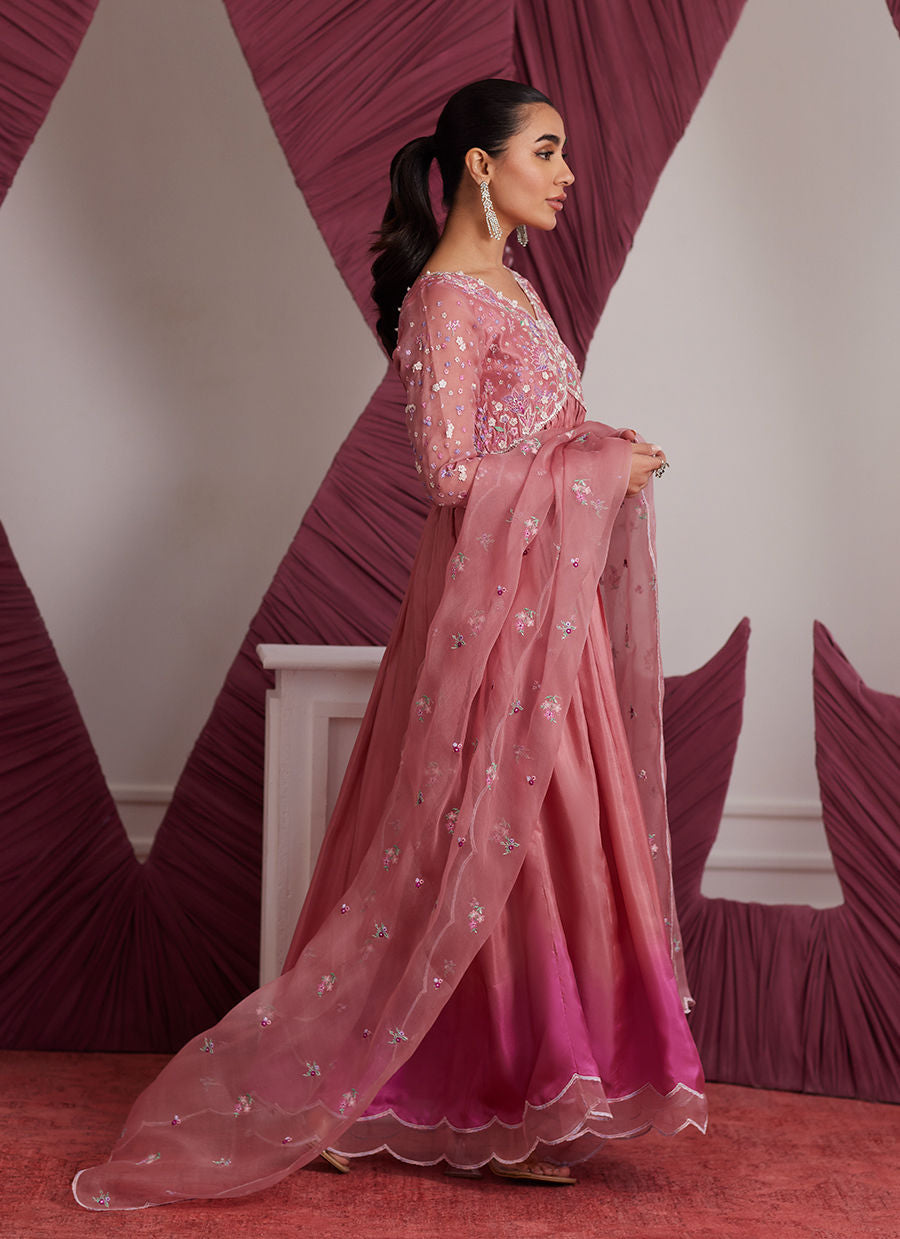 WYLIE WATERMELON KALIDAAR AND DUPATTA | PRET | FARAH TALIB AZIZ