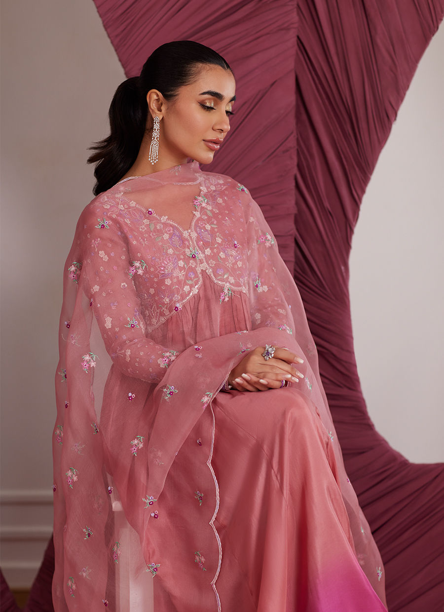 WYLIE WATERMELON KALIDAAR AND DUPATTA | PRET | FARAH TALIB AZIZ