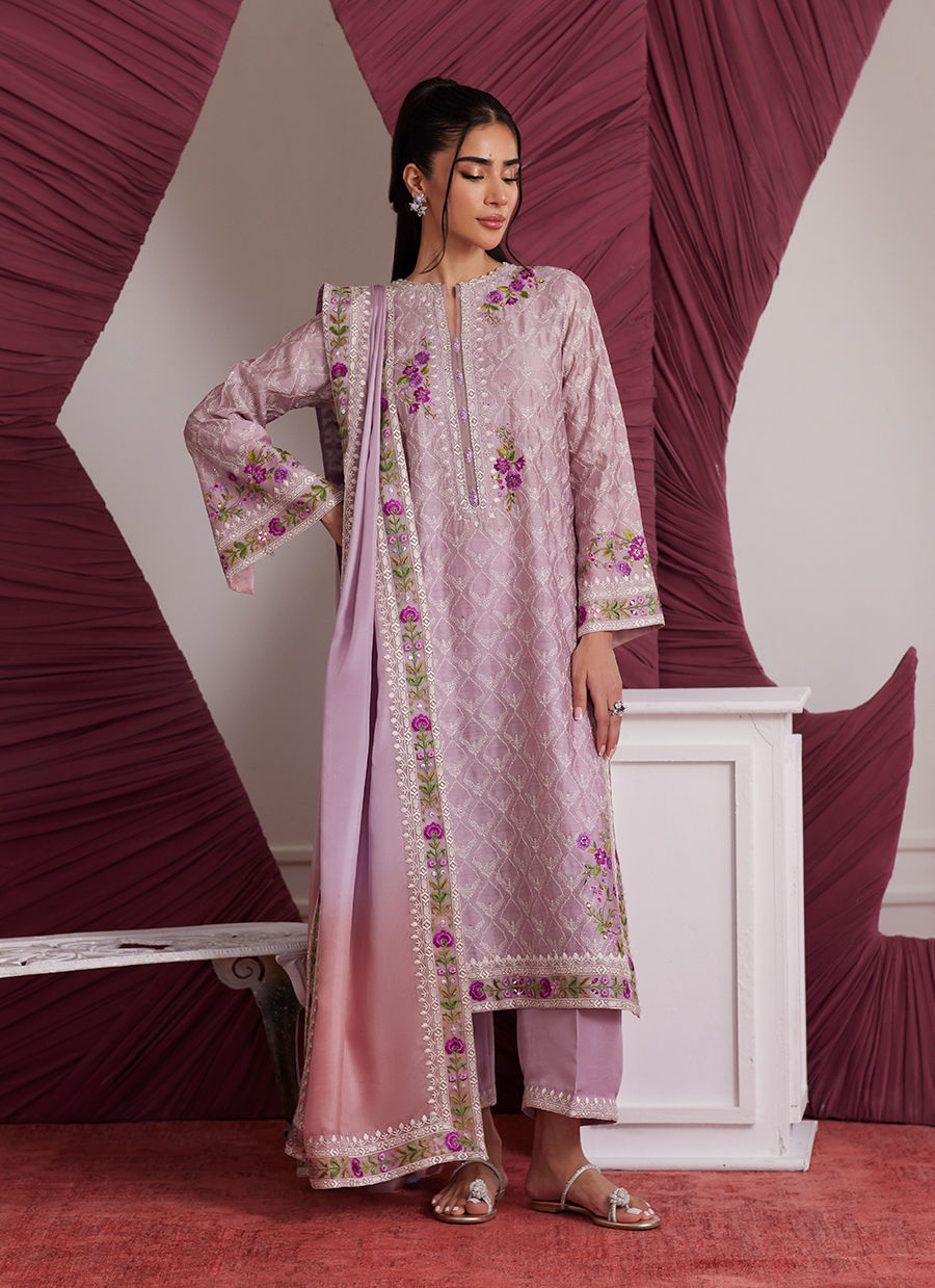 ROSA MAUVE SHIRT AND DUPATTA | PRET | FARAH TALIB AZIZ