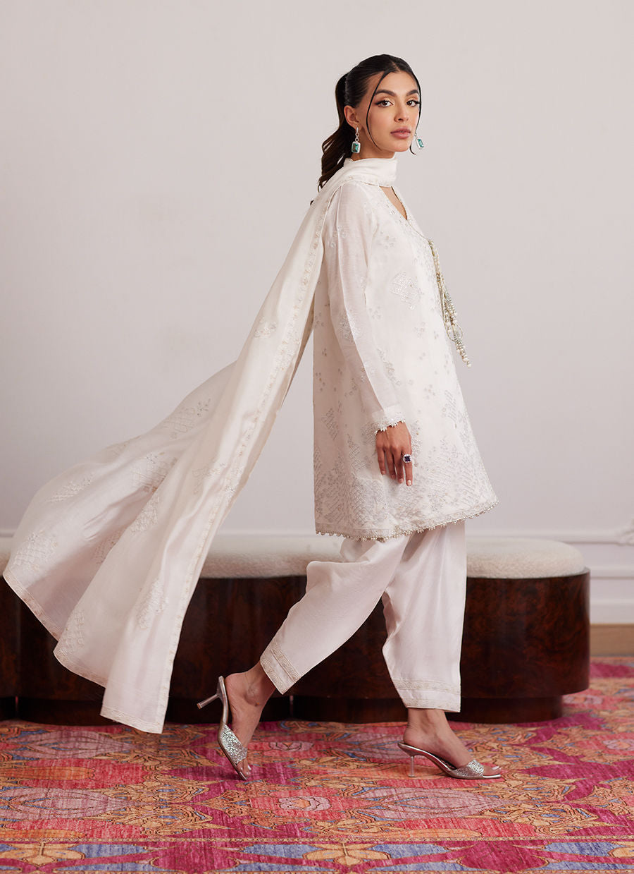 CALLA IVORY ANGARKHA AND DUPATTA| PRET | FARAH TALIB AZIZ