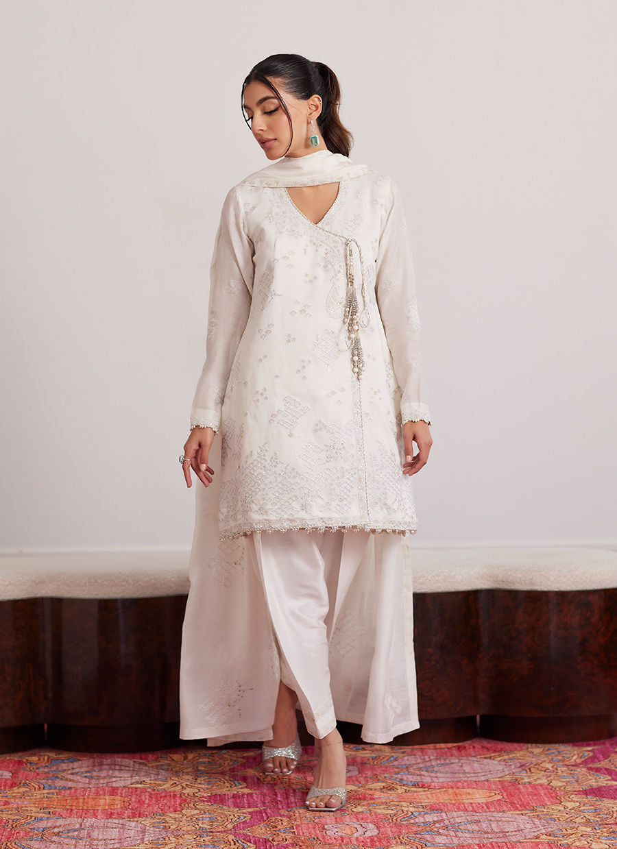 CALLA IVORY ANGARKHA AND DUPATTA| PRET | FARAH TALIB AZIZ