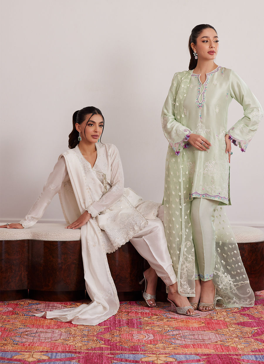 CALLA IVORY ANGARKHA AND DUPATTA| PRET | FARAH TALIB AZIZ